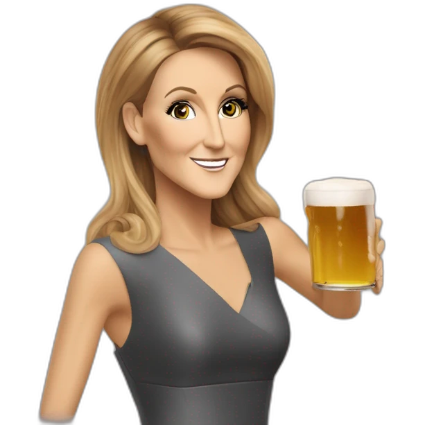 Céline Dion qui boit une biere emoji
