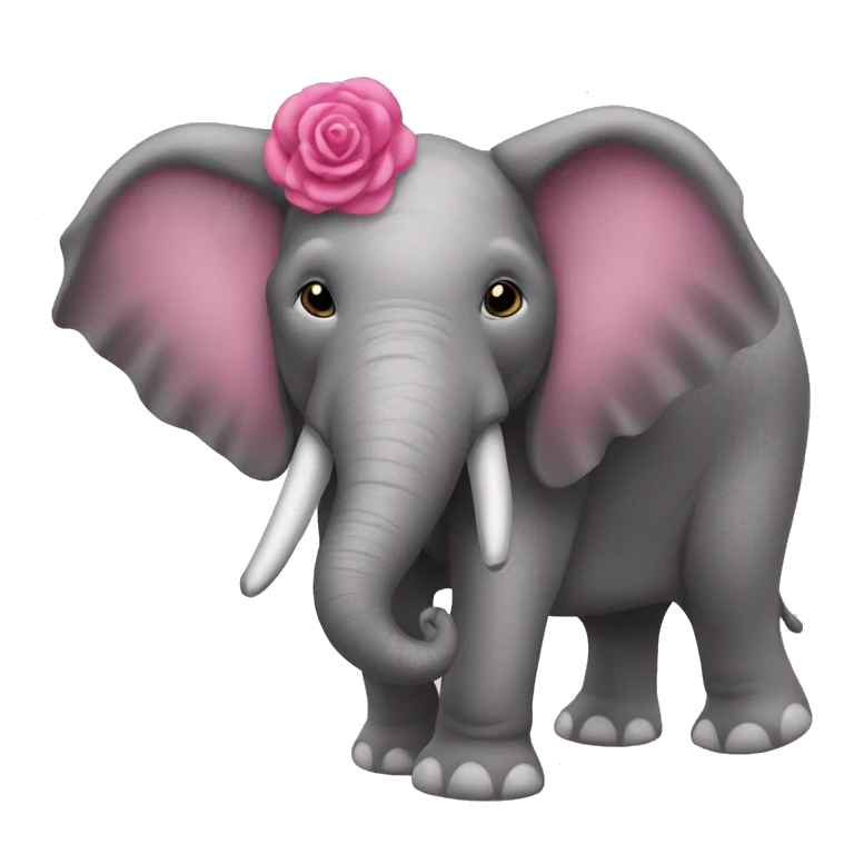 Elefante cor de Rosa  emoji