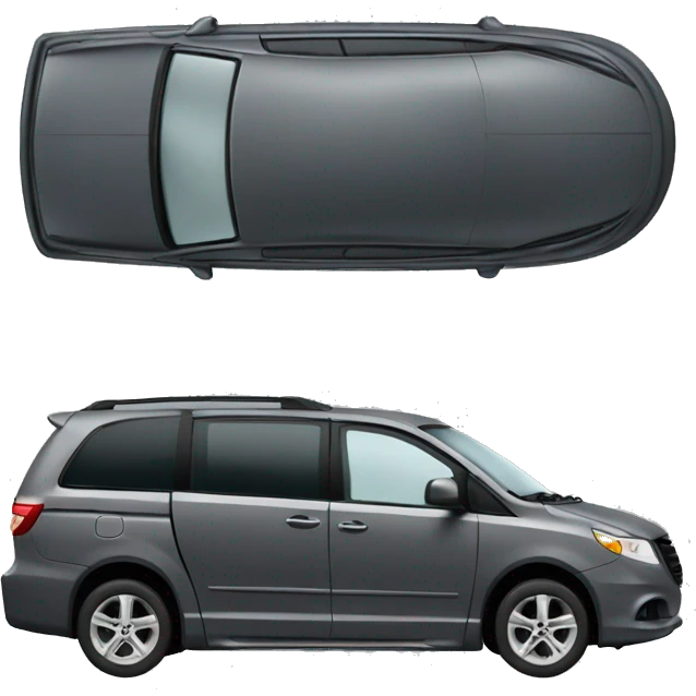 Dark grey minivan emoji