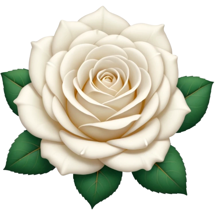 white rose, without green leaves, just flower emoji
