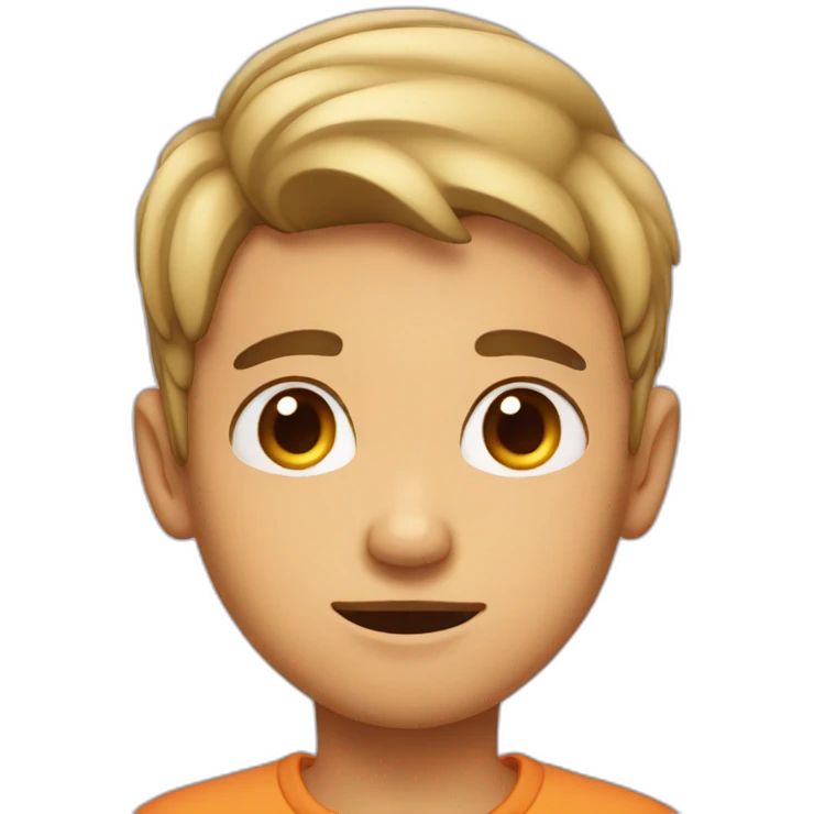 Boy raising eye brow emoji