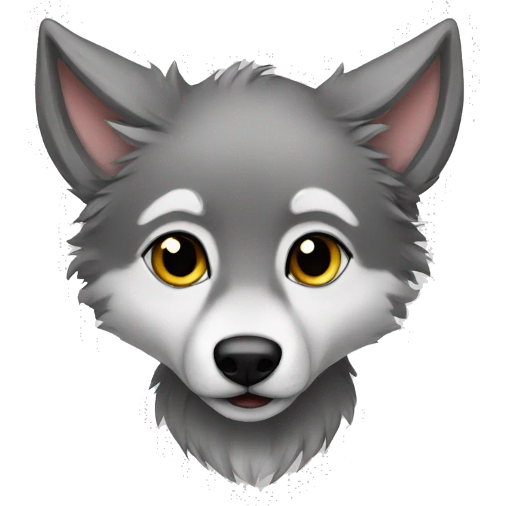 Baby Wolf luagh emoji
