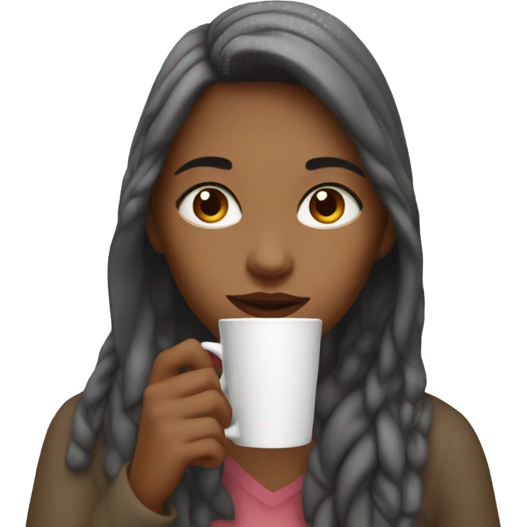 Girl drinking thee  emoji