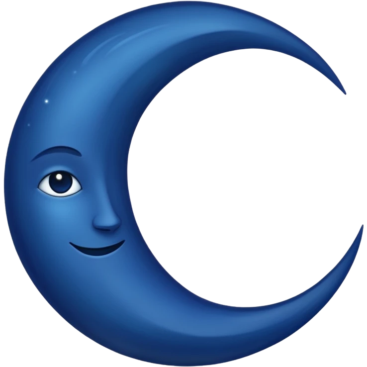 Dark blue crescent moon emoji