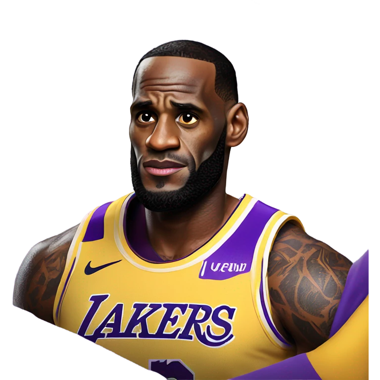 Lebron James in a lakers uniform emoji