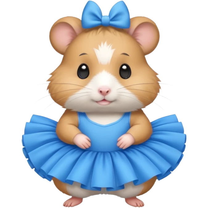 Hamster with blue tutu emoji