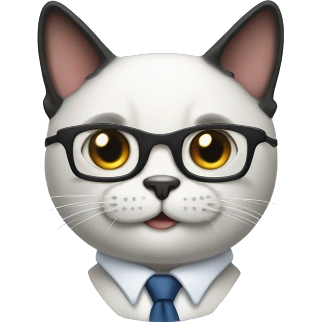 A Bussines cat emoji