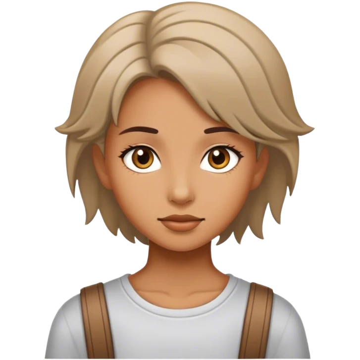 Girl with street hair  emoji