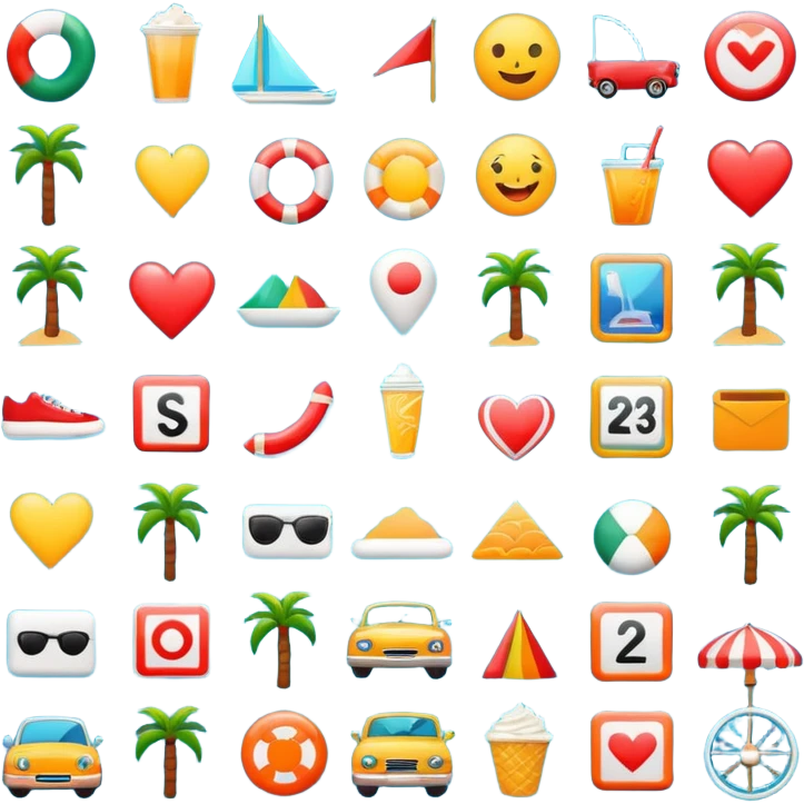 new york, miami, los angeles, las vegas signs emoji