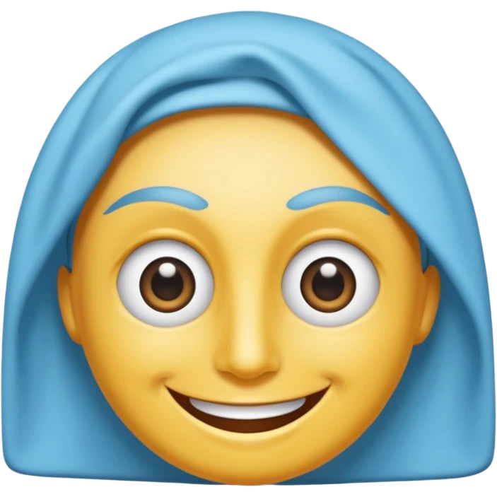 Un fondo negro con una gran sonrisa y dos ojos (guiñiendo un ojo) emoji
