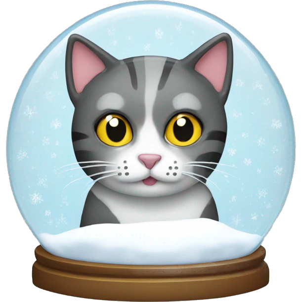 Cat snow globe  emoji
