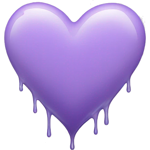 pastel purple dripping heart emoji