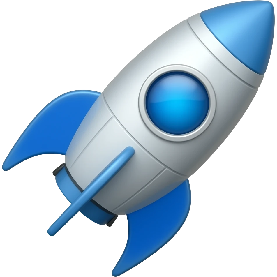 🚀 fusée de couleur @0023f4 un bleu très electrique emoji