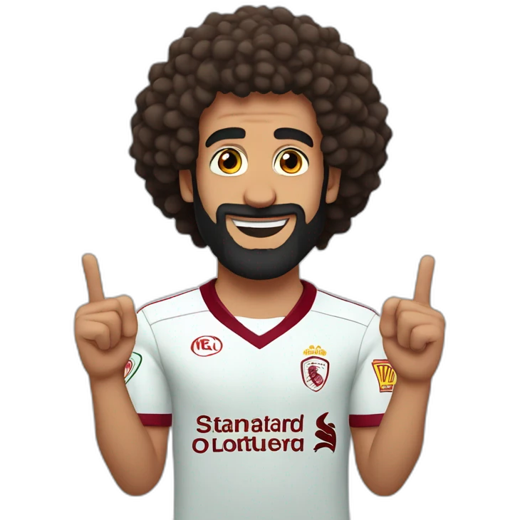 mo Salah holding up 6 fingers on two hands emoji