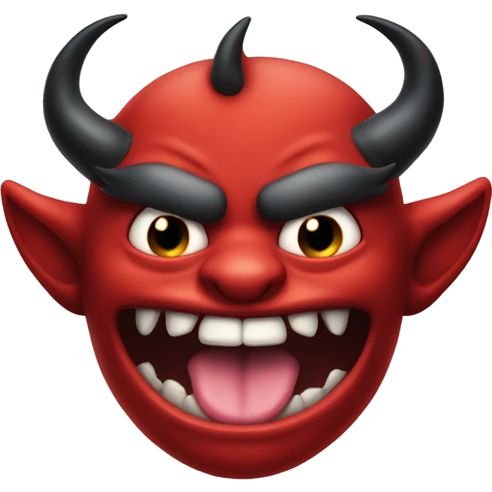 Devil with tongue sticking out emoji