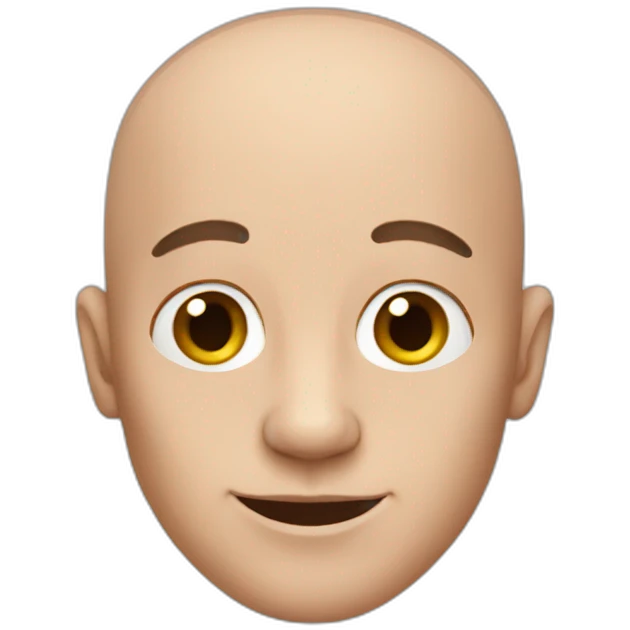 Hairless man emoji