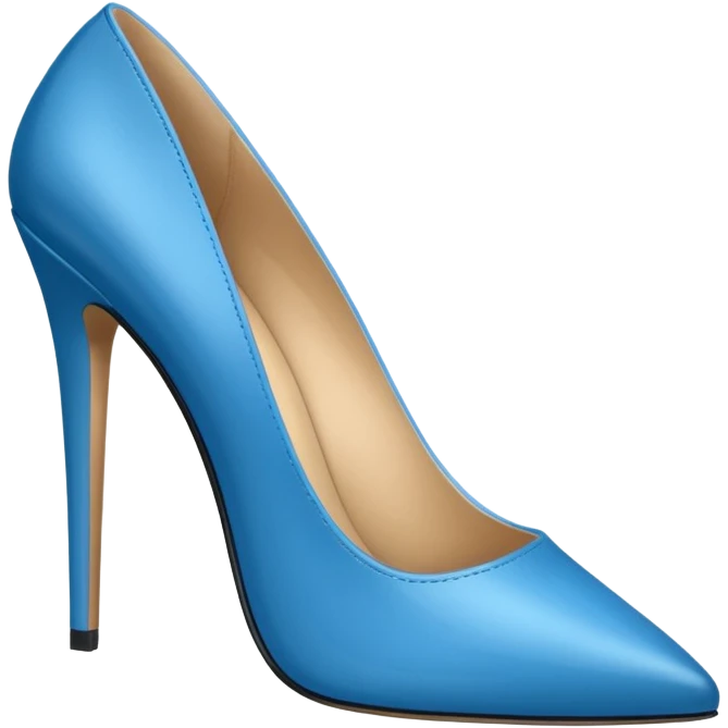 blue high-heeled shoes emoji