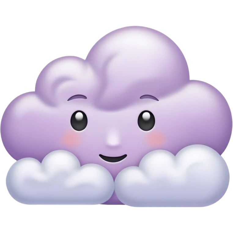 Pale purple cloud emoji