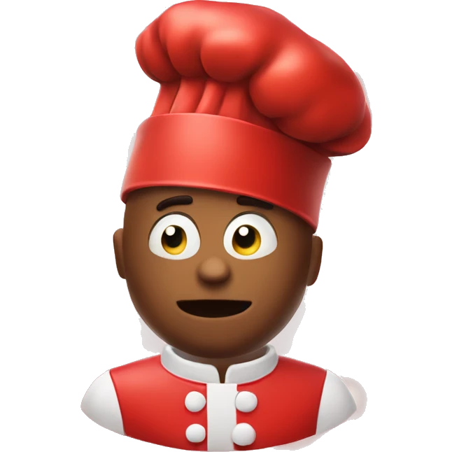 red  chef candy whit face emoji