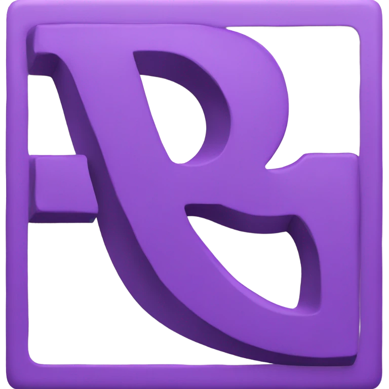 Purple letter R emoji