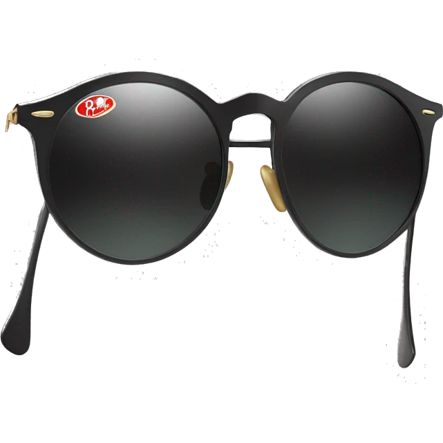  black  ray ban round metal sunglasses emoji