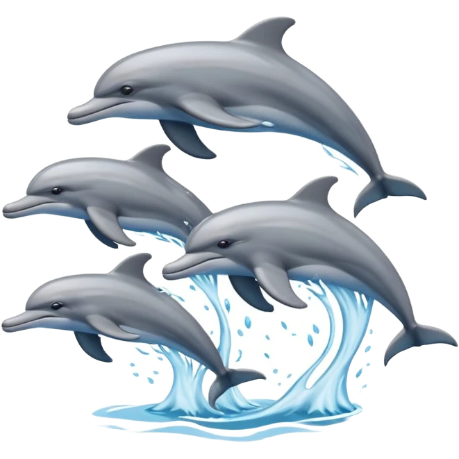 25 dolphins jumping out of the water emoji