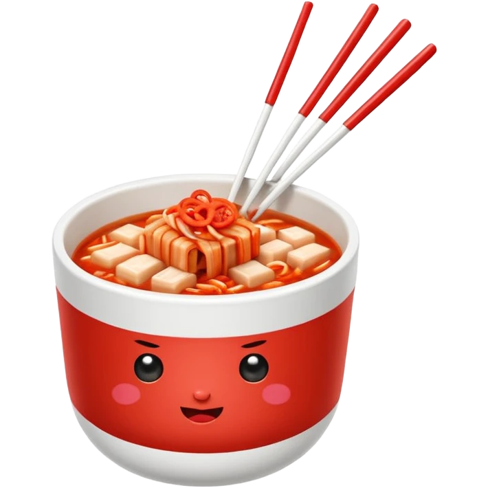 baechu kimchi with chopsticks inspired by reference photo emoji
