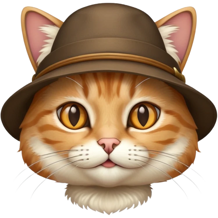 Cat wearing a hat emoji