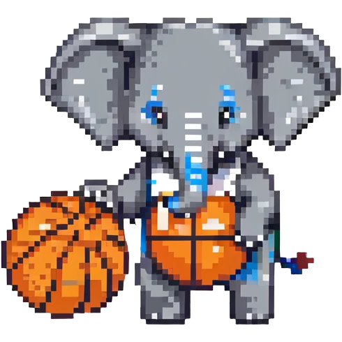 elephant playing basketball emoji