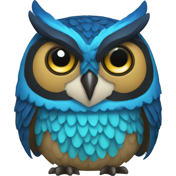 buho azul  emoji