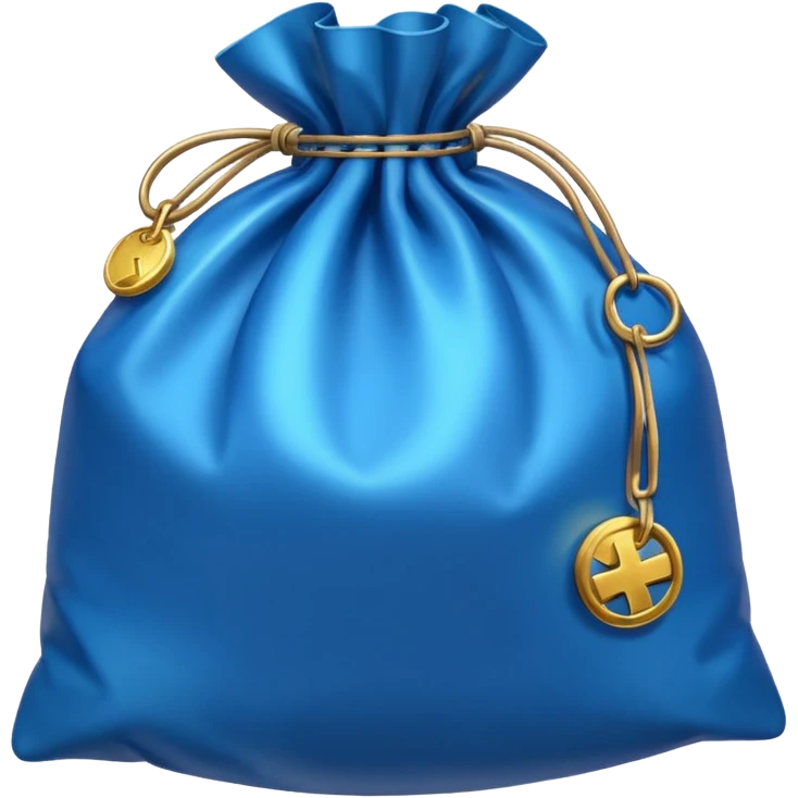 bag of blue coins emoji