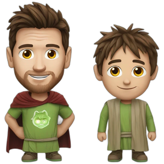 Messi with yoda emoji