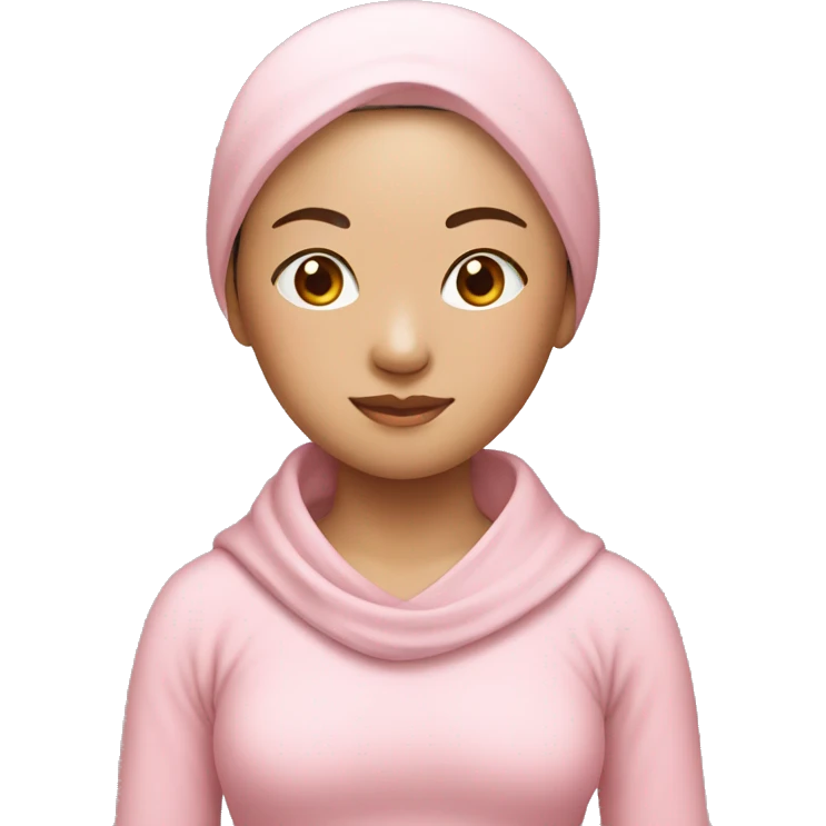 asian yoga girl light pink clothes  emoji