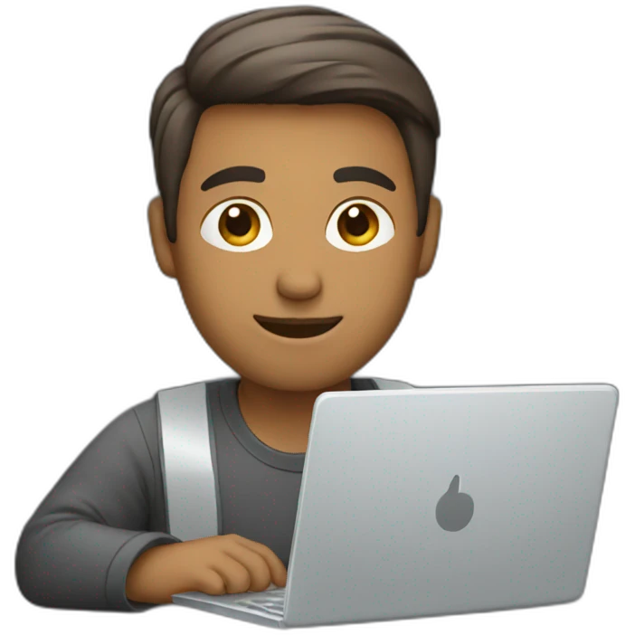 man working on laptop emoji