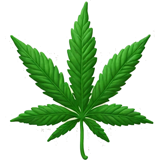 Marijuana leaf heart emoji