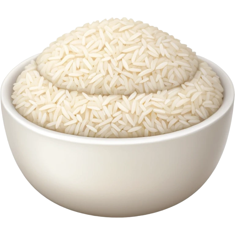  pure white rice, bowl is white emoji