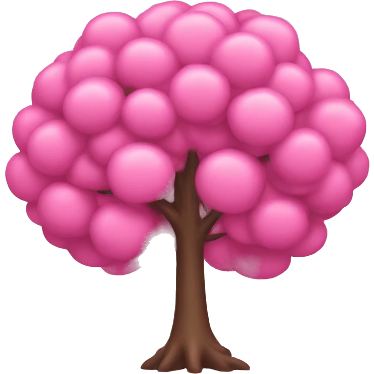 Pink tree emoji