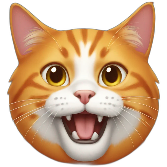 silly orange cat emoji