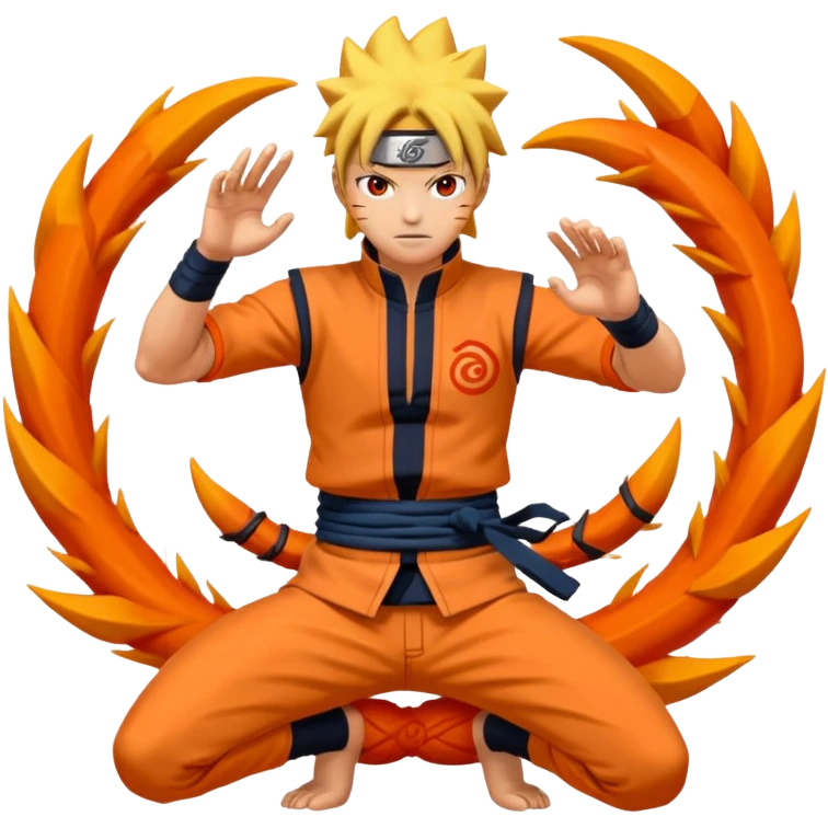 Naruto on pose kurama 4 tails emoji