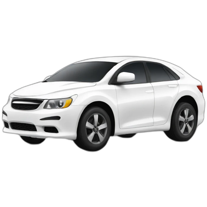 Big car white and black agresiv emoji
