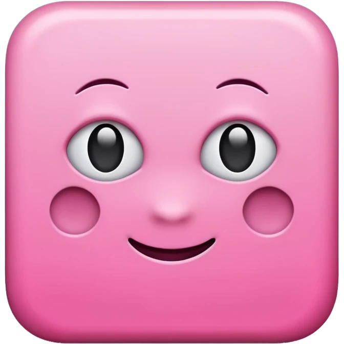 Pink square emoji without face or flower emoji