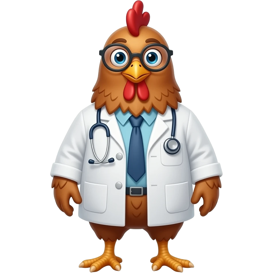 Chicken doctor emoji