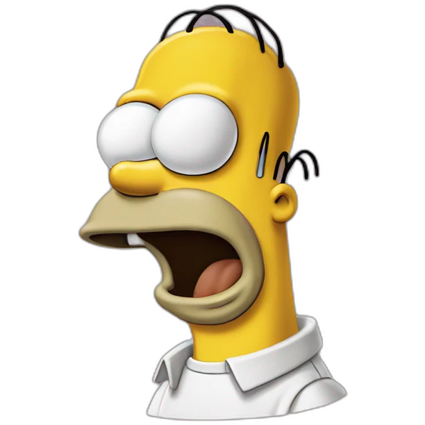Homer simpson mange un dunot emoji