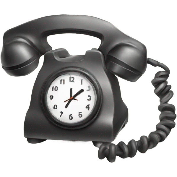 telephone with a clock emoji