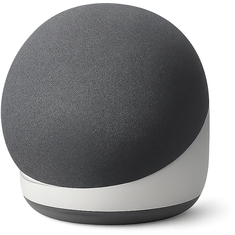 smart speaker, modern, minimal, rounded design, clean background emoji