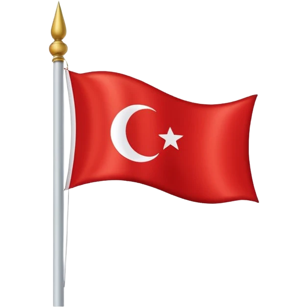 Turkish flag in blue emoji