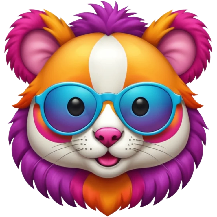 a sunglasses circus animal emoji