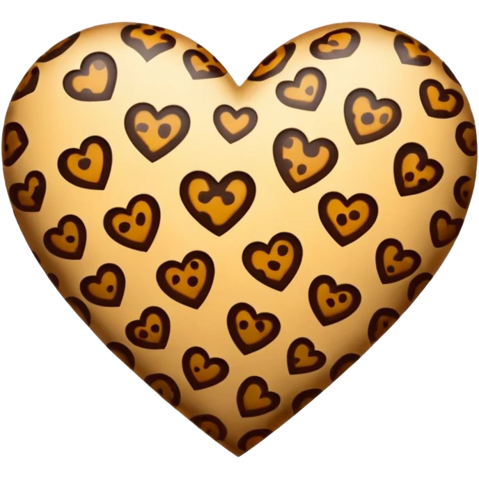 leopard print heart emoji