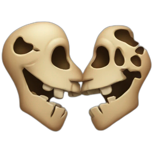 Squeleton kiss emoji