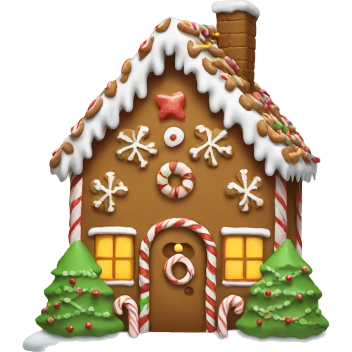 gingerbread house emoji